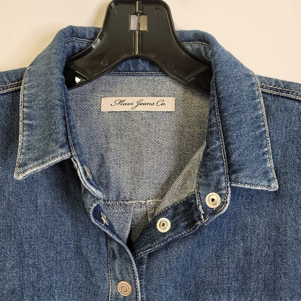Mavi Denim shirt dress frayed edge - Picture 8 of 10